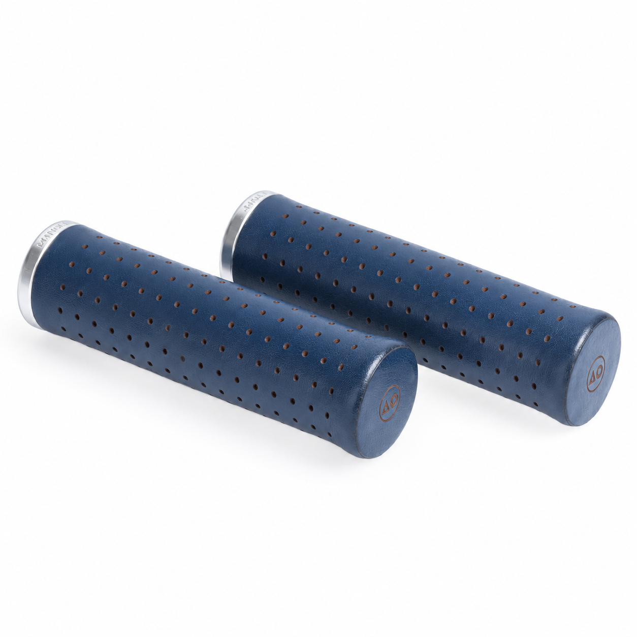 Manoli Vitto Uva Blu blue leather grips for Brompton bicycle