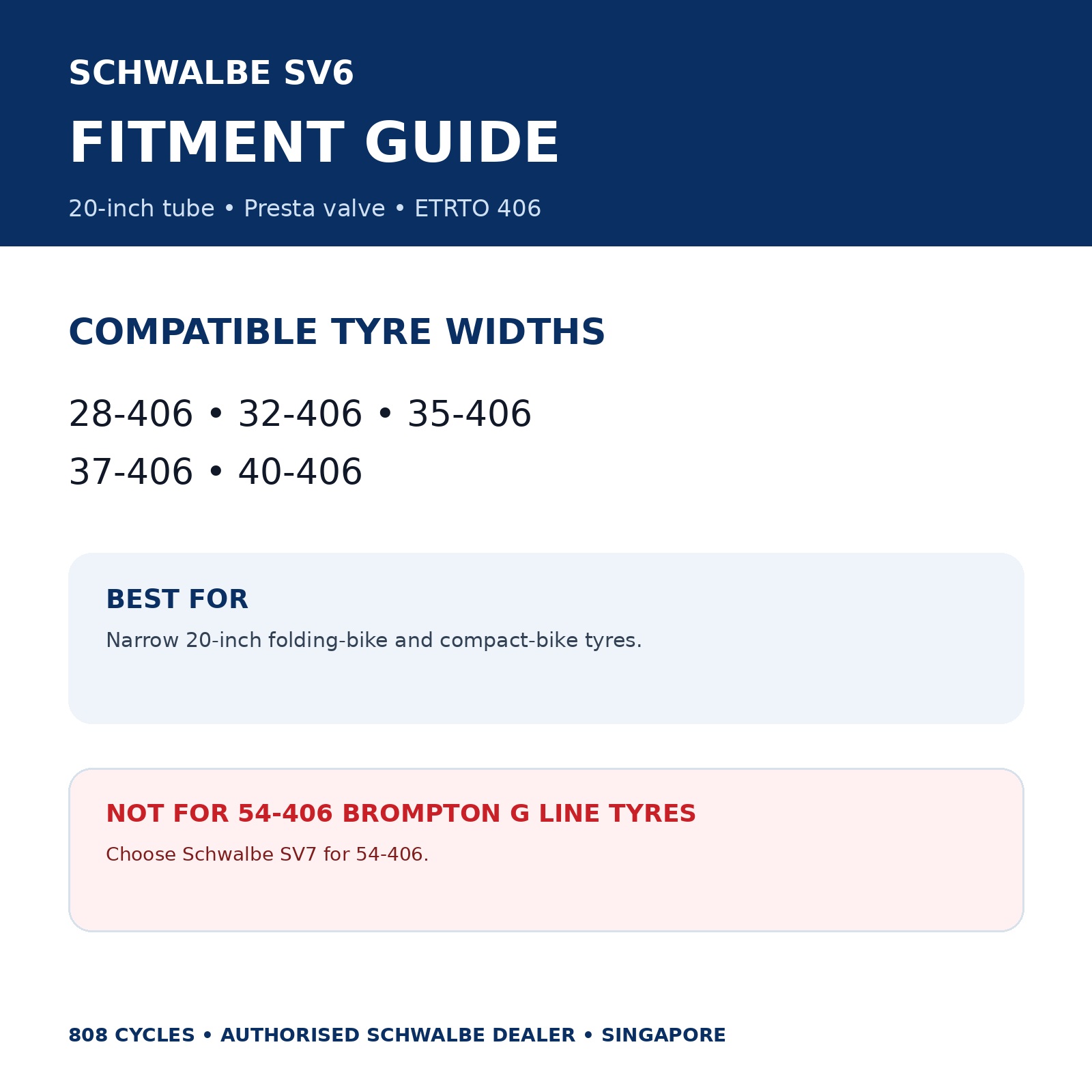 Schwalbe SV6 20-Inch Inner Tube – 40 mm Presta Valve - Image 2