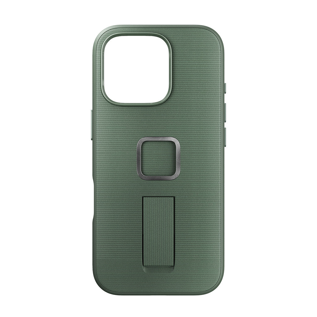 Peak Design iPhone 16 Pro case in Loop Sage, rear view on white background