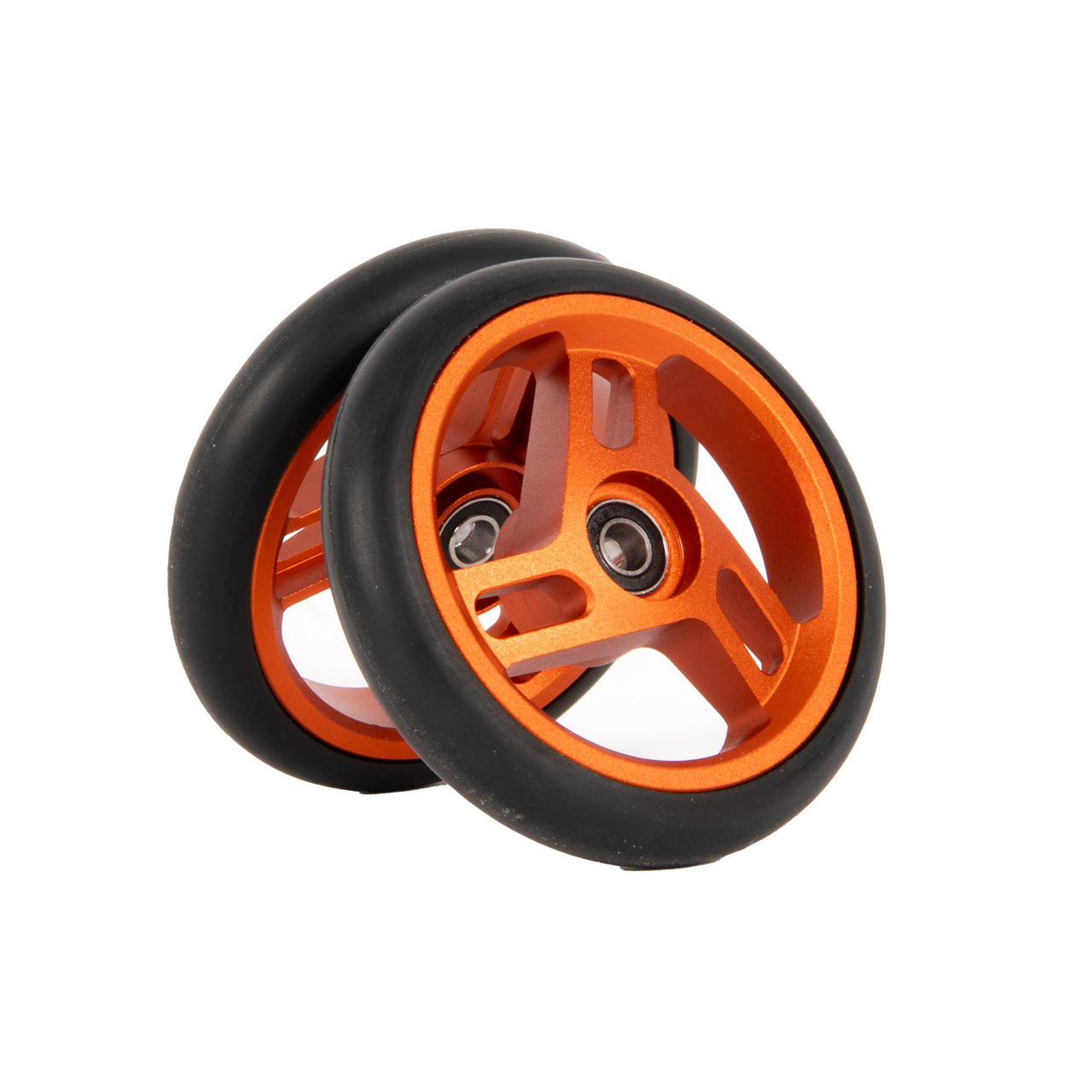 Brompton ColourLab G Line roller wheel pair in Orange, 80 mm, Q104350