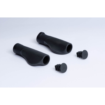 Brompton Ergonomic Grips Black/Grey Q103121 – pair with end caps