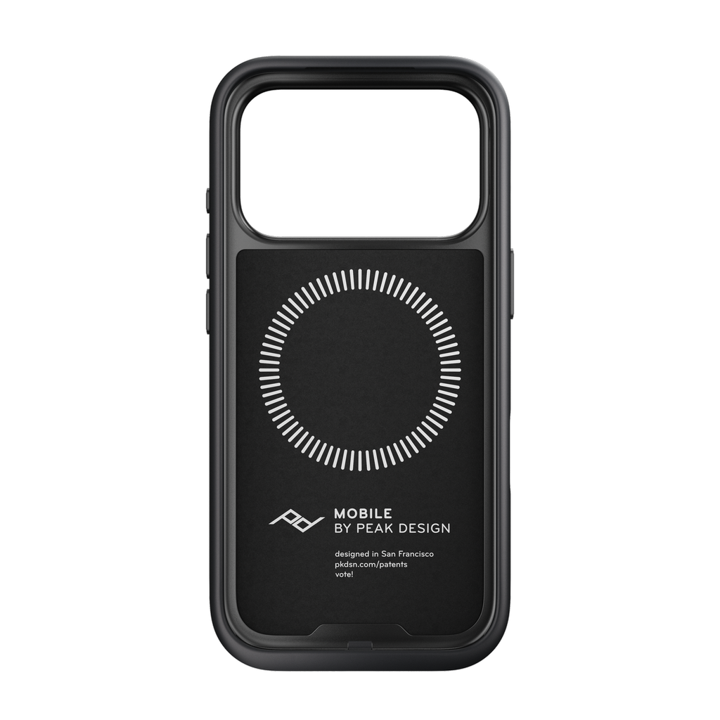 Peak Design Everyday Case for iPhone 17 Pro, Black Clarino, inner face and magnetic ring