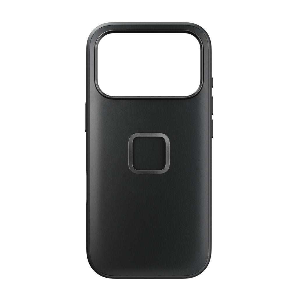 Peak Design Everyday Case for iPhone 17 Pro, Black Clarino, rear view