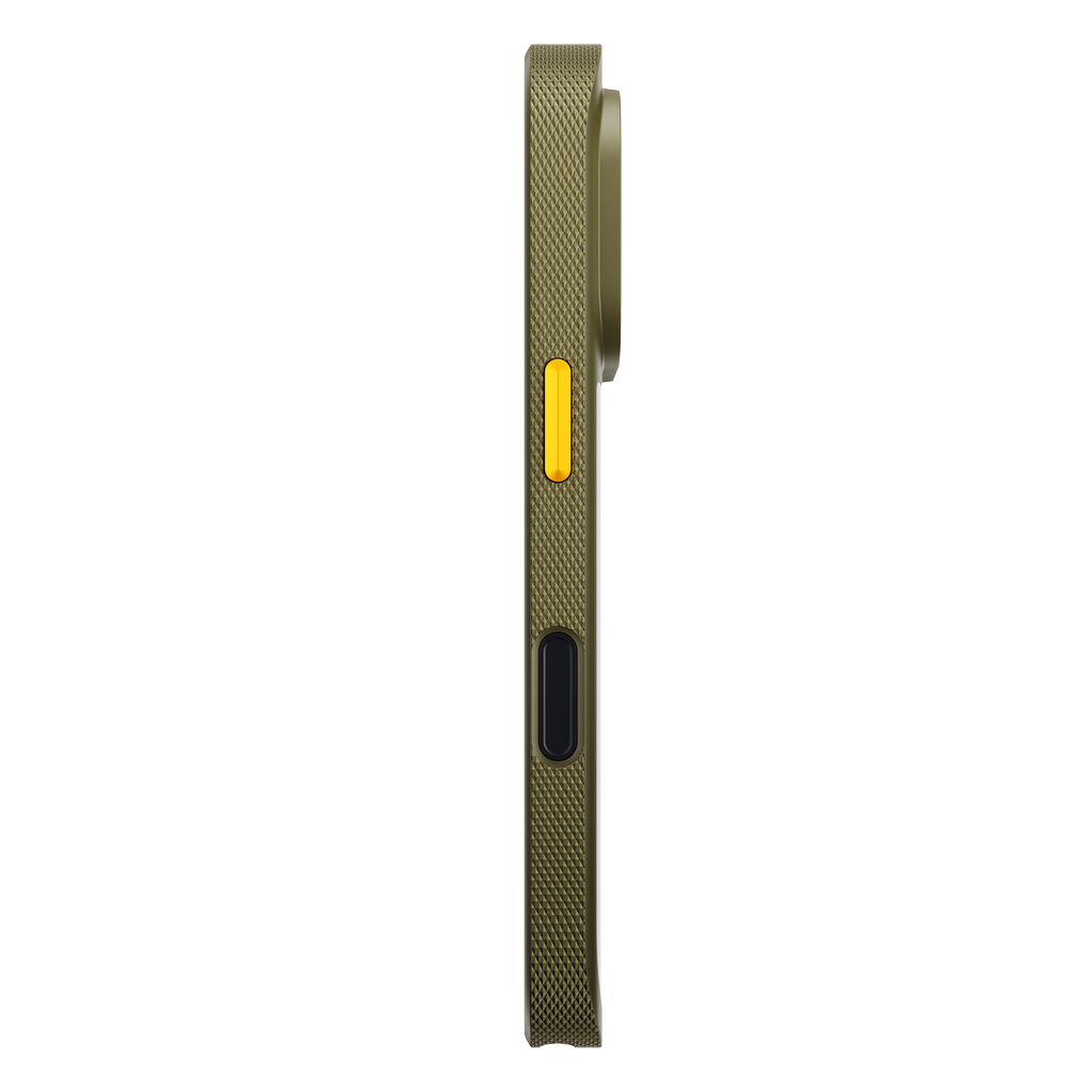 Peak Design GNAR Case for iPhone 17 Pro, Kelp, side profile