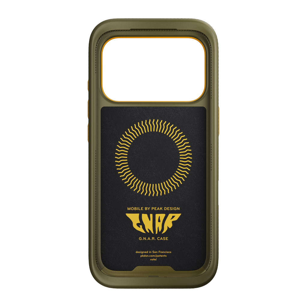 Peak Design GNAR Case for iPhone 17 Pro, Kelp, inner face and magnetic ring