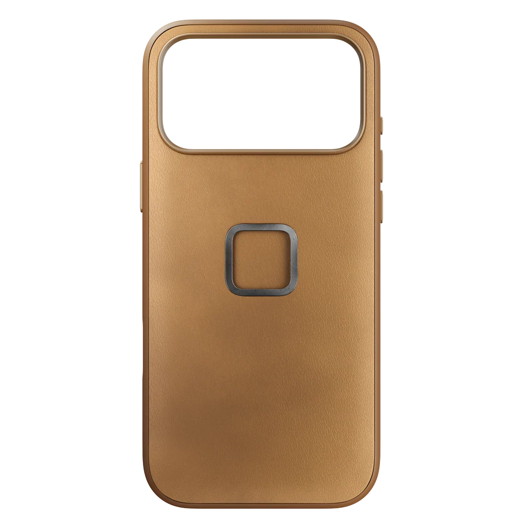 Peak Design Everyday Case for iPhone 17 Pro Max – Tan Clarino – rear view